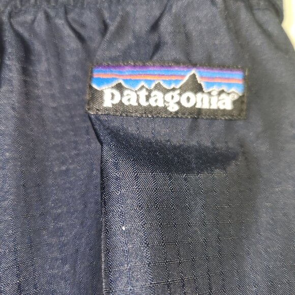 Patagonia Mens XL Full-Zip Nylon Windbreaker Pants Navy Blue Lightweight 2538 - Picture 3 of 9
